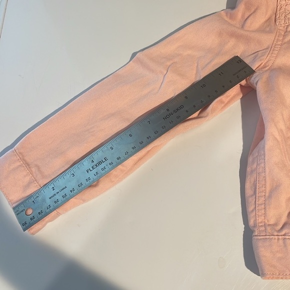 3/$20 Oshkosh B’Gosh girls size 7 baby pink jean jacket with lace accents in EUC - Picture 9 of 9